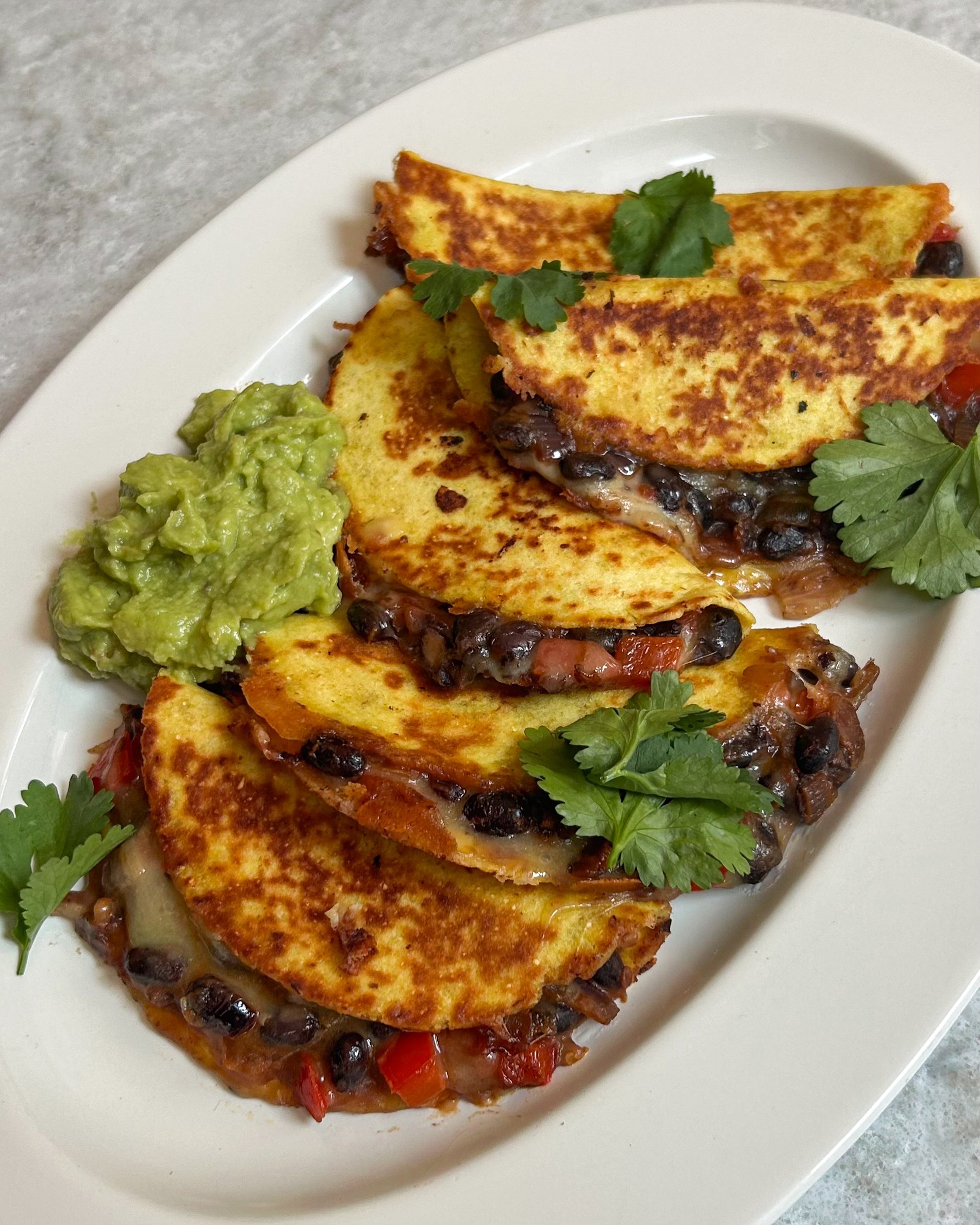 Cheesy Chipotle Black Bean Quesadillas